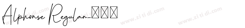 Alphonse Regular字体转换